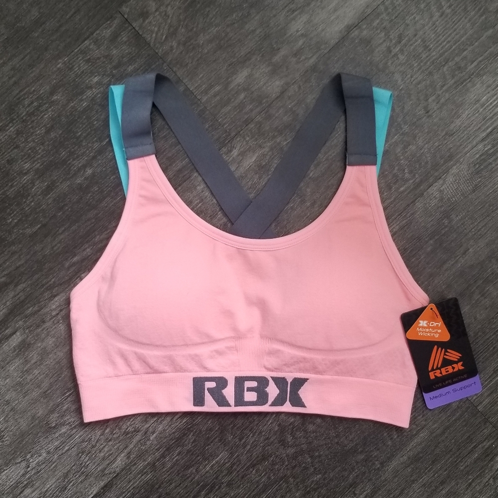 Light pink Criss Cross Sports Bra